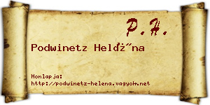 Podwinetz Heléna névjegykártya